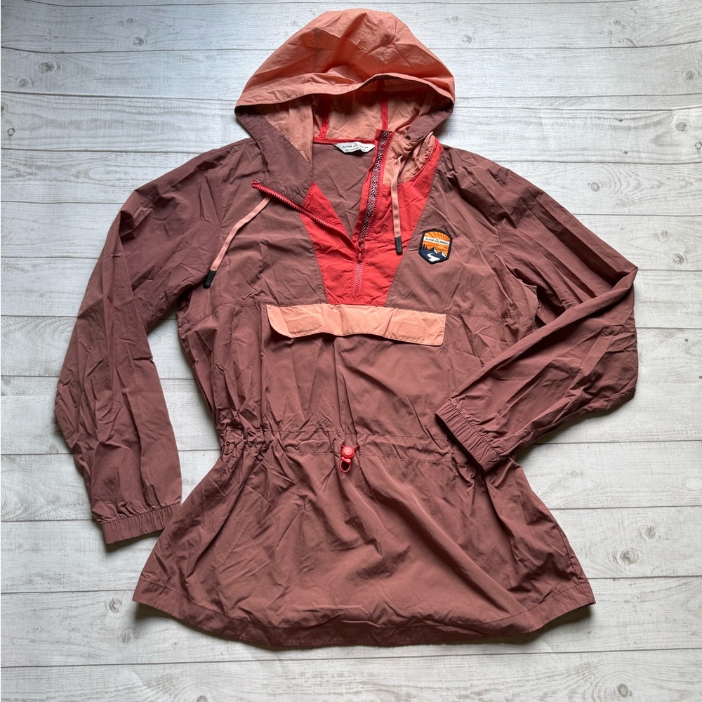 ALPINE DESIGN WOMENS HOODED ANORAK JACKET MEDIUM UV DEFENSE